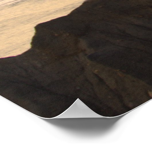 Cliffside Sunset Waterscape Photo Poster (Ecke)