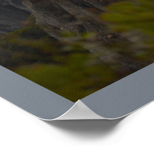 Cliffside Sunset Waterscape Photo Poster (Ecke)