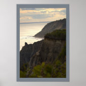 Cliffside Sunset Waterscape Photo Poster (Vorne)