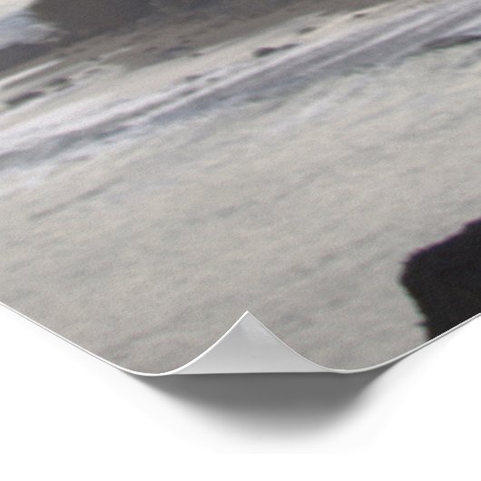 Cliffside Waterscape Photo Poster (Ecke)