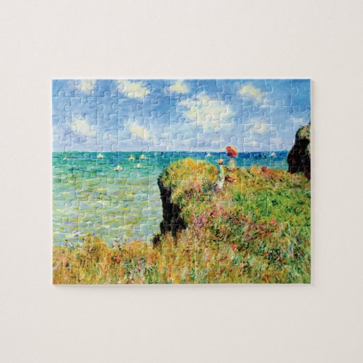 Clifftop Spaziergang in Pourville von Claude Monet Puzzle (Horizontal)