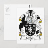 Clifton-Familienwappen Postkarte (Vorne/Hinten)