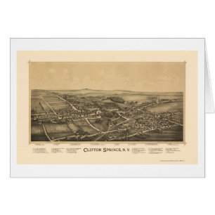Clifton Frühlinge, NY panoramische Karte - 1892