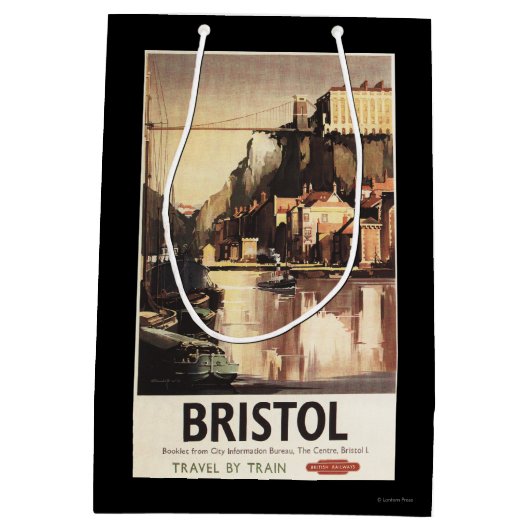 Clifton Hängebrücke und Boote Mittlere Geschenktüte (Rückseite)