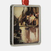 Clifton Hängebrücke und Boote Silbernes Ornament (Rechts)