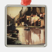 Clifton Hängebrücke und Boote Silbernes Ornament (Vorne)