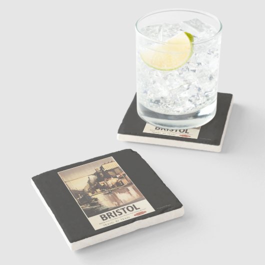 Clifton Hängebrücke und Boote Steinuntersetzer (Seitenansicht)