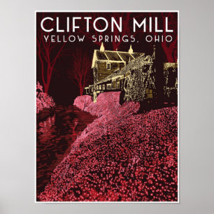 Clifton Mill Travel Poster