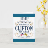 Clifton New Jersey 100th Anniv White _1  Karte (Gelbe Blume)