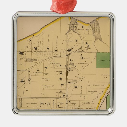 Clifton, Ohio Silbernes Ornament (Vorne)