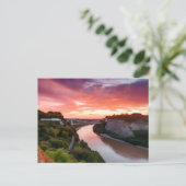 Clifton Suspension Bridge bei Sunset Postcard Postkarte (Stehend Vorderseite)
