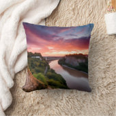 Clifton Suspension Bridge bei Sunset Throw Kissen (Decke)