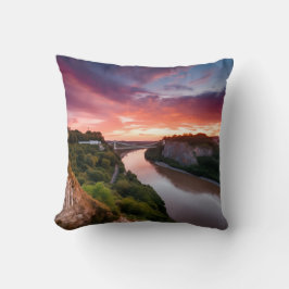 Clifton Suspension Bridge bei Sunset Throw Kissen