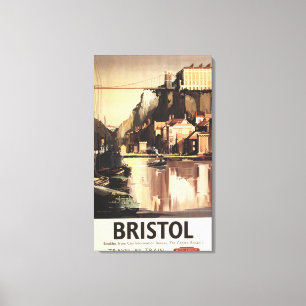 Clifton Suspension Bridge und Boote Leinwanddruck