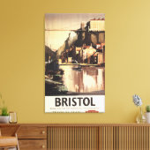 Clifton Suspension Bridge und Boote Leinwanddruck (Insitu (Wohnzimmer))