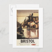 Clifton Suspension Bridge und Boote Postkarte (Vorne/Hinten)