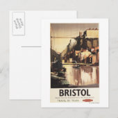 Clifton Suspension Bridge und Boote Postkarte (Vorne/Hinten)