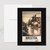 Clifton Suspension Bridge und Boote Postkarte (Vorne/Hinten)