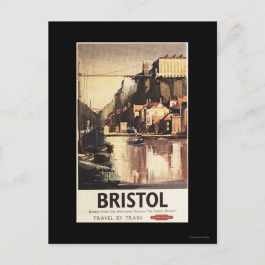 Clifton Suspension Bridge und Boote Postkarte (Vorderseite)