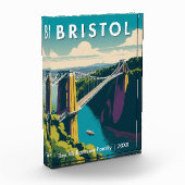 Clifton Suspension Bristol UK Retro Custom Fotoblock (Links)