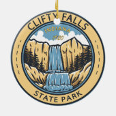 Clifty Falls Staat Park Indiana Abzeichen Keramik Ornament (Hinten)