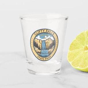 Clifty Falls Staat Park Indiana Abzeichen Schnapsglas