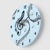 Climactic G Clef Blue Große Wanduhr (Winkel)