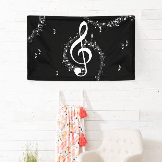 Climactic G Clef Music Black Banner (Insitu)
