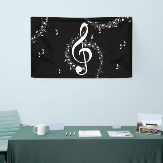 Climactic G Clef Music Black Banner (Messeveranstaltung)