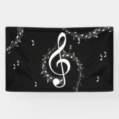 Climactic G Clef Music Black Banner (Horizontal)