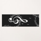 Climactic G Clef Music Black Double Side Yoga Mat Yogamatte (Vorderseite (Horizontal))