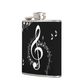 Climactic G Clef Music Black Flachmann (Links)