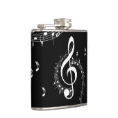 Climactic G Clef Music Black Flachmann (Rechts)