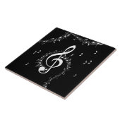 Climactic G Clef Music Black Fliese (Seite)