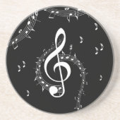Climactic G Clef Music Black Getränkeuntersetzer (Vorne)
