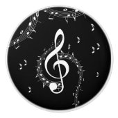 Climactic G Clef Music Black Keramikknauf (Vorderseite)
