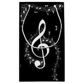 Climactic G Clef Music Black Kleine Geschenktüte (Rückseite)