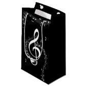 Climactic G Clef Music Black Kleine Geschenktüte (Vorderseite Schrägansicht)