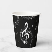 Climactic G Clef Music Black Pappbecher (Rückseite)