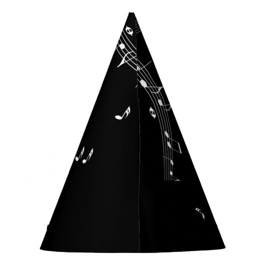 Climactic G Clef Music Black Partyhütchen (Rückseite)