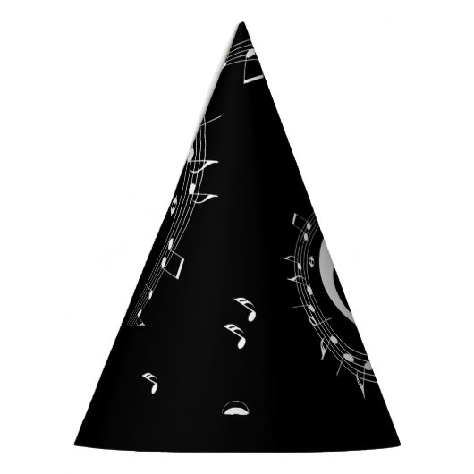 Climactic G Clef Music Black Partyhütchen (Links)