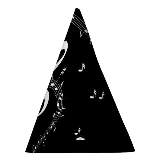 Climactic G Clef Music Black Partyhütchen (Rechts)