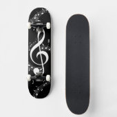 Climactic G Clef Music Black Skateboard (Vorderseite)
