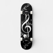 Climactic G Clef Music Black Skateboard (Vorderseite)
