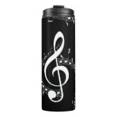 Climactic G Clef Music Black Thermosbecher (Vorderseite)