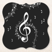 Climactic G Clef Music Black Untersetzer (Vorderseite)