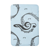 Climactic G Clef Music Blue Badematte (Vorderseite Vertikal)