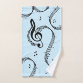 Climactic G Clef Music Blue Badhandtuch Set (Handtuch)