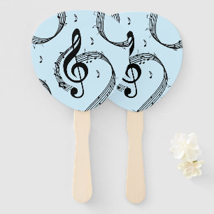 Climactic G Clef Music Blue Fächer