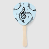 Climactic G Clef Music Blue Fächer (Rückseite)